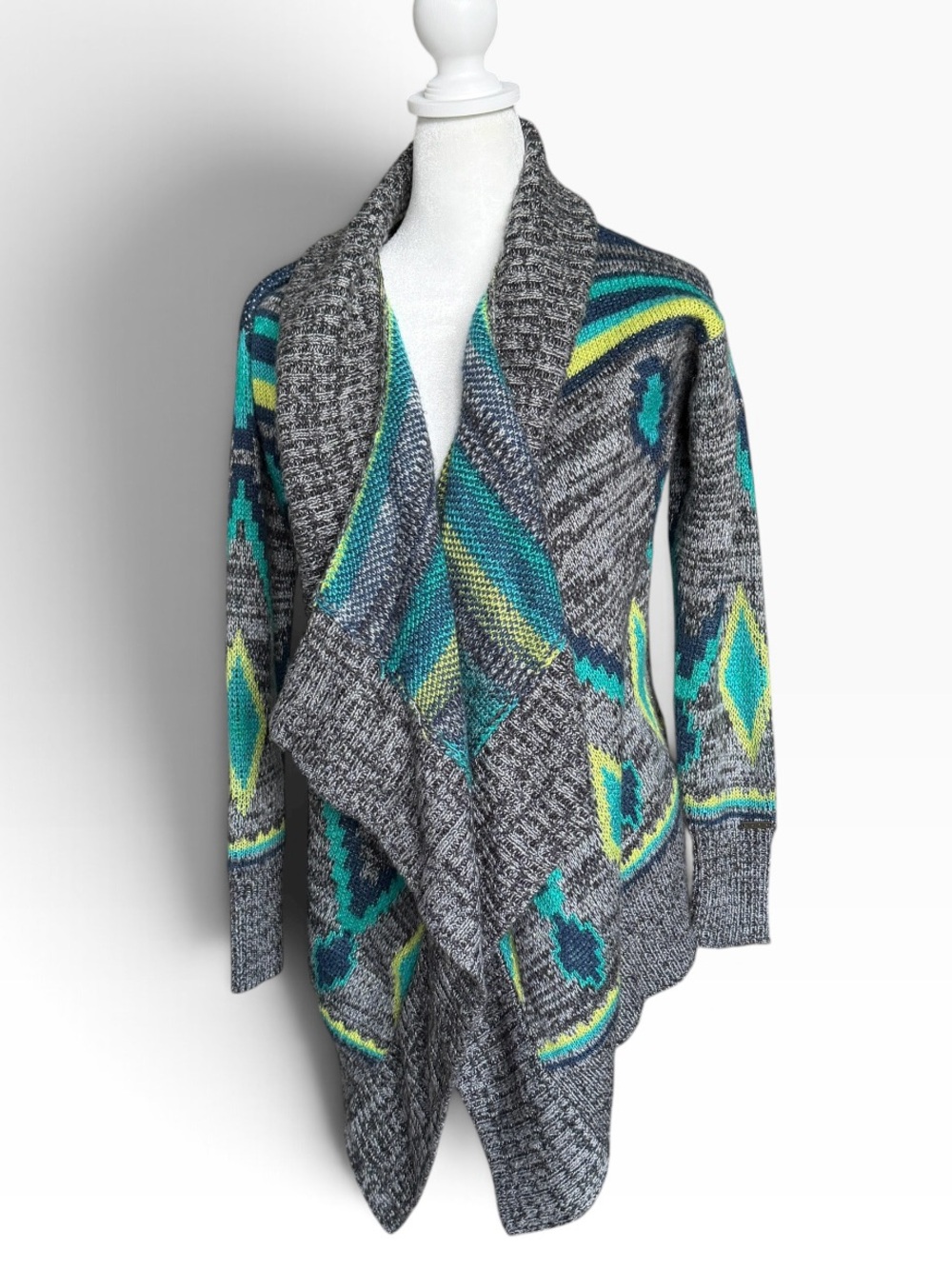 Roxy Aztec Print Cardigan Sweater Size XS